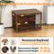Show in main carousel: Xbrigh Lockable Furniture-Style Dog Crate with Wooden Base, Brown, Small: 32 inch slide 5 of 8