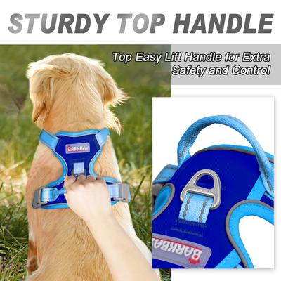 Show full view: BARKBAY Front Clip Reflective No Pull Dog Harness, Sapphire Blue & Blue, Small: 19.5 to 26-in chest slide 3 of 12