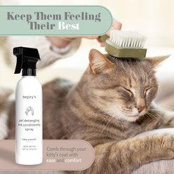 Begley's Premium Essential Oil Scented Dog & Cat Detangler & Conditioner Spray, Baby Powder, 8-fl oz bottle, 1 count slide 2 of 7