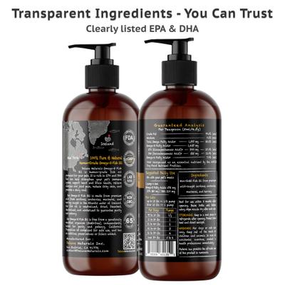 Show full view: Deluxe Naturals Wild-Caught Omega-3 Fish Oil Mackerel & Sardine Liquid Skin & Coat Supplement for Dogs & Cats, 16-fl oz bottle slide 9 of 11