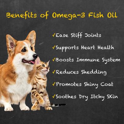Show full view: Deluxe Naturals Wild-Caught Omega-3 Fish Oil Mackerel & Sardine Liquid Skin & Coat Supplement for Dogs & Cats, 16-fl oz bottle slide 5 of 11