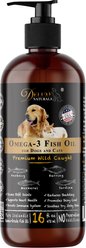 Deluxe Naturals Wild-Caught Omega-3 Fish Oil Mackerel & Sardine Liquid Skin & Coat Supplement for Dogs & Cats, 16-fl oz bottle