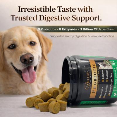 Show full view: Deluxe Naturals Probiotic Chicken Flavored Soft Chew Digestive & Immune Support for Dogs, 90 count slide 8 of 12