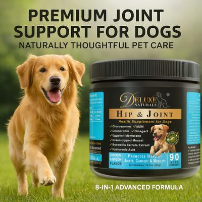 Show full view: Deluxe Naturals Chicken & Bacon Flavored Soft Chew Hip & Joint Support Supplement for Dogs, 90 count slide 8 of 12
