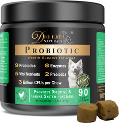 Deluxe Naturals Probiotic Chicken Flavored Soft Chew Digestive & Immune Support for Dogs, 90 count slide 1 of 9