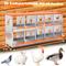 Show in main carousel: Yafylly 10-Bay Wall-Mounted Egg Laying Galvanized Steel Chicken & Duck Nesting Box, Orange, Large slide 2 of 7