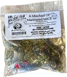 Dr. Pussums Mischief of Marinated Mice Cat Toy with Catnip, Grey, 3 count