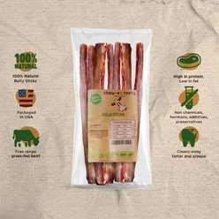 chew-e & tasty 12-inch Thick Bully Sticks Dog Treats, 10 count slide 2 of 6
