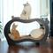 Show in main carousel: Fairela Double Curved Cardboard 19.5-in Recycled Materials Cat Scratching Bed, Brown slide 4 of 8