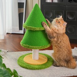 Fairela Tree-Shaped 23.6-in Hemp Cat Scratching Post with Stable Round Base, Green slide 2 of 9
