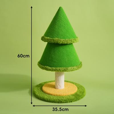 Show full view: Fairela Tree-Shaped 23.6-in Hemp Cat Scratching Post with Stable Round Base, Green slide 9 of 9