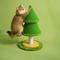 Show in main carousel: Fairela Tree-Shaped 23.6-in Hemp Cat Scratching Post with Stable Round Base, Green slide 2 of 9