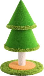 Fairela Tree-Shaped 23.6-in Hemp Cat Scratching Post with Stable Round Base, Green