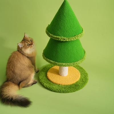 Show full view: Fairela Tree-Shaped 23.6-in Hemp Cat Scratching Post with Stable Round Base, Green slide 4 of 9