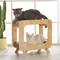 Show in main carousel: Fairela Wooden Cat Scratcher House with Dual Scratch Pads, Beige slide 3 of 5