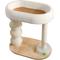Show in main carousel: Fairela 24-in Fleece Cat Scratching Stand with Dual Posts, Plush Woven Perch & Interactive Ball Toy, White/Beige slide 1 of 9