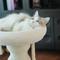Show in main carousel: Fairela Tall 24-in Fleece Cat Scratching Post with Padded Perch Bed, White/Black slide 4 of 9