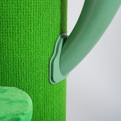 Fairela Flower-Shaped 30-in Fleece Cat Scratching Post with Multi-Level Perches, Red/Green/Blue slide 2 of 9