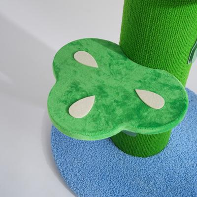 Show full view: Fairela Flower-Shaped 30-in Fleece Cat Scratching Post with Multi-Level Perches, Red/Green/Blue slide 7 of 9