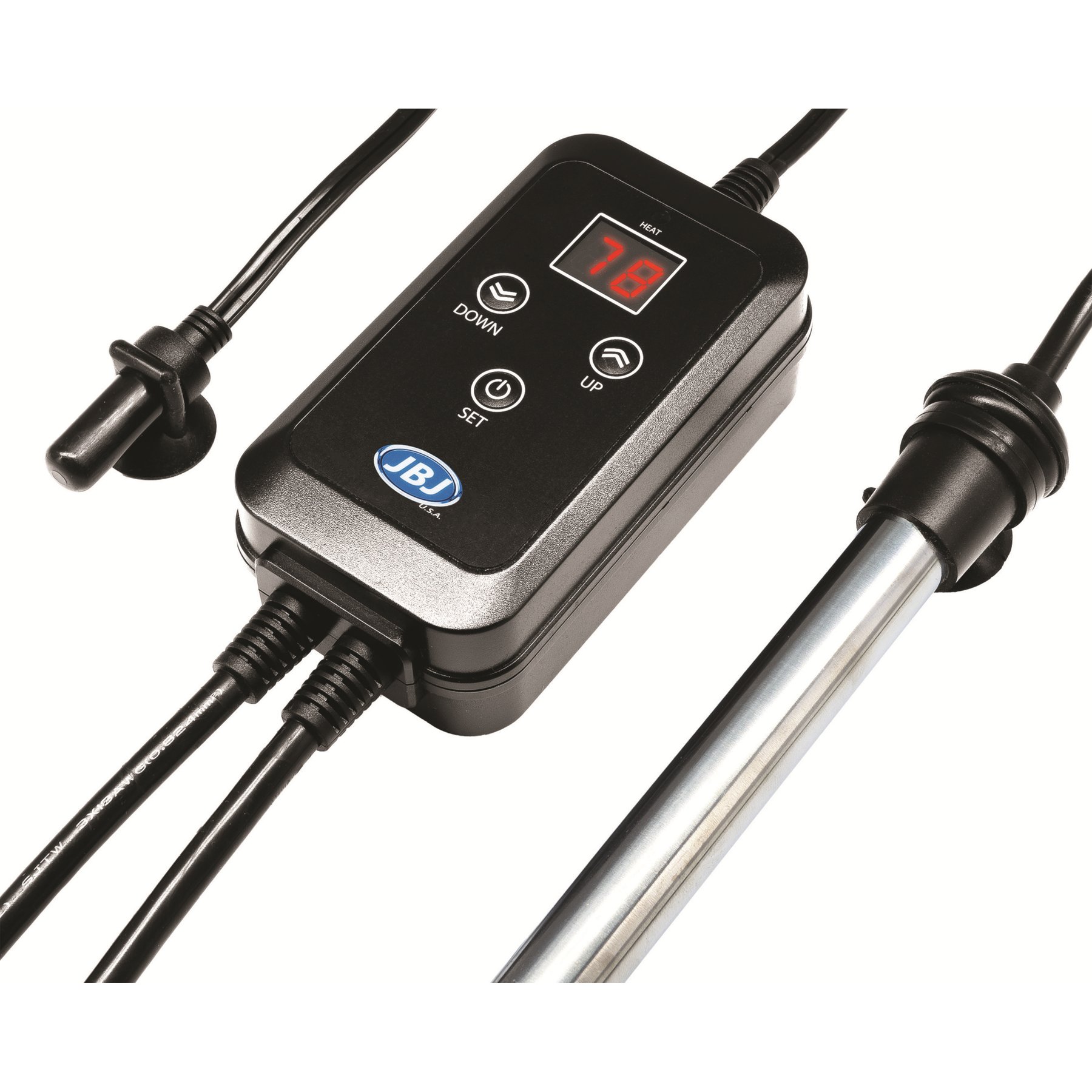 JBJ Aquarium Truetemp Titanium Aquarium Heater, Black, 800-watt