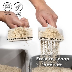 SOYSAND Tofu Unscented Clumping Cat Litter, 10-lb box