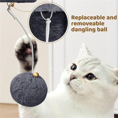 Show full view: Yaheetech 23.5-in 2-Level Cat Tree Condo, Dark Gray slide 6 of 6