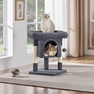 Yaheetech 23.5-in 2-Level Cat Tree Condo, Dark Gray