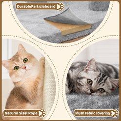 Yaheetech 23.5-in 2-Level Cat Tree Condo, Light Gray slide 2 of 6