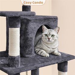 Yaheetech 63-in Cat Tree Cat Tower with Scratching Posts, Dark Gray slide 2 of 6