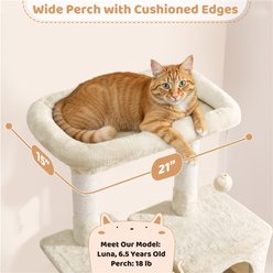 Yaheetech 63-in Cat Tree Cat Tower with Scratching Posts, Beige slide 2 of 6