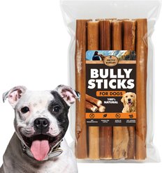 Brutus & Barnaby 12-Inch Single Ingredient High Protein & Rawhide-Free Thick Jumbo Bully Sticks Dogs Chews, 8 count