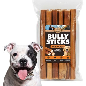 Brutus & Barnaby 12-Inch Single Ingredient High Protein & Rawhide-Free Thick Jumbo Bully Sticks Dogs Chews, 8 count
