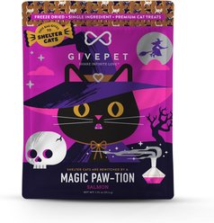GivePet Magic Paw-tion High Protein Salmon Freeze-Dried Cat Treats, 1.25-oz bag