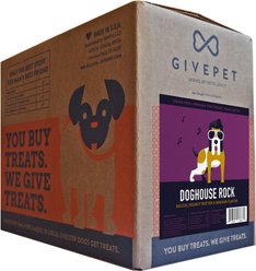 GivePet Doghouse Rock Grain-Free Bacon, Peanut Butter & Banana Flavored Crunchy Dog Treats, 9.5-lb box