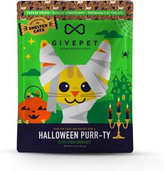 GivePet Halloween Purr-ty High Protein Chicken Freeze-Dried Cat Treats, 1.25-oz bag