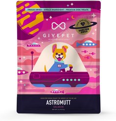 GivePet Astromutt Salmon High Protein Freeze-Dried Dog Treats, 3-oz bag