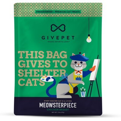GivePet GivePet Meowsterpiece High Protein Chicken Freeze-Dried Cat Treats, 3.5-oz bag