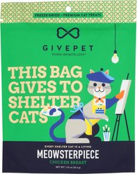 GivePet Meowsterpiece High Protein Chicken Freeze-Dried Cat Treats, 1.25-oz bag