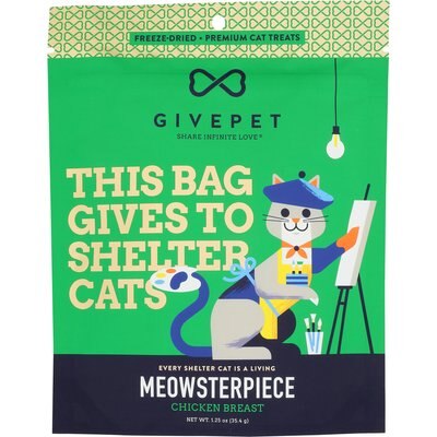 GivePet GivePet Meowsterpiece High Protein Chicken Freeze-Dried Cat Treats, 1.25-oz bag