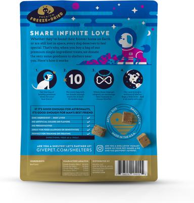 Show full view: GivePet Space Cowboy Beef High Protein Freeze-Dried Dog Treats, 3-oz bag slide 3 of 3