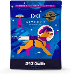 GivePet Space Cowboy Beef High Protein Freeze-Dried Dog Treats, 3-oz bag