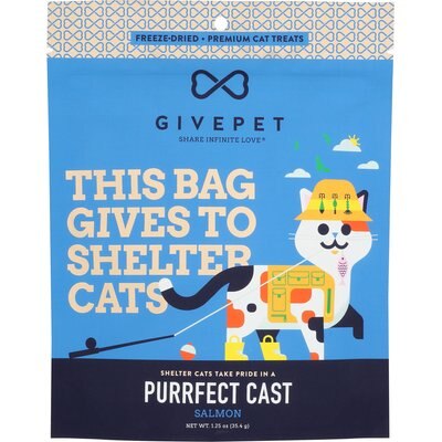GivePet GivePet Purrfect Cast High Protein Salmon Freeze-Dried Cat Treats, 1.25-oz bag