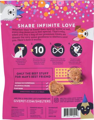 Show full view: GivePet Gotcha Day Paw-ty Banana Human Grade Soft & Chewy Dog Treats, 6-oz bag slide 3 of 3