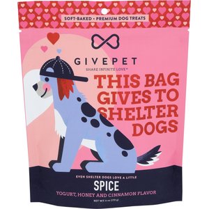 GivePet Spice Yogurt Human Grade Soft & Chewy Dog Treats, 6-oz bag