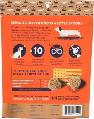 Show full view: GivePet Love Bites Apple, Pumpkin & Cheddar Cheese Flavored Human Grade Soft & Chewy Dog Treats, 6-oz bag slide 3 of 3