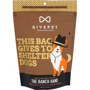 GivePet Ranch Hand Grain-Free Bison, Potato & Carrot Flavored Crunchy Dog Treats, 11-oz bag
