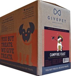 GivePet Campfire Feast Grain-Free Salmon, Sweet Potato & Blueberry Flavored Crunchy Dog Treats, 9.5-lb box