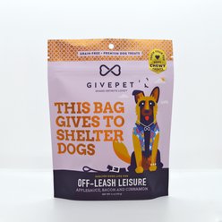 GivePet Off-Leash Leisure Apple Grain-Free Soft & Chewy Treats, 6-oz bag