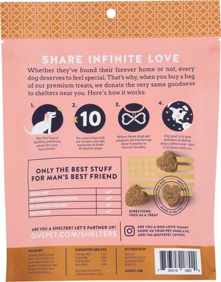 Show full view: GivePet Upward Dog Banana, Peanut Butter & Chia Seeds Grain-Free Soft & Chewy Dog Treats, 6-oz bag slide 3 of 3