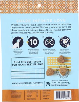 Show full view: GivePet Doggy Paddle Coconut, Mango & Pineapple Grain-Free Soft & Chewy Dog Treats, 6-oz bag slide 3 of 3